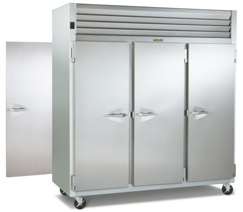 Traulsen AHT332WPUT-FHS 86.13"W Three-Section Steel Door Spec-Line Refrigerator