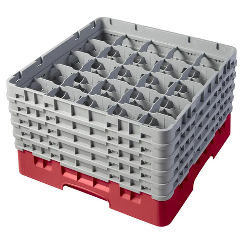 Cambro 25S958163 Camrack Glass Rack With (5) Soft Gray Extenders - 2 Cases
