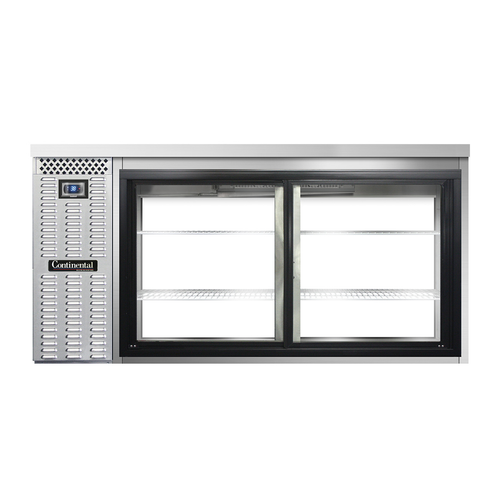 Continental Refrigerator BB69SNSSSGDPT 69"W Glass Door Refrigerated Back Bar Cooler