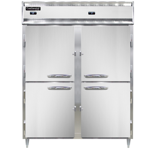 Continental Refrigerator D2RFENSSPTHD 57" W Two-Section Solid Door Designer Line Refrigerator/Freezer