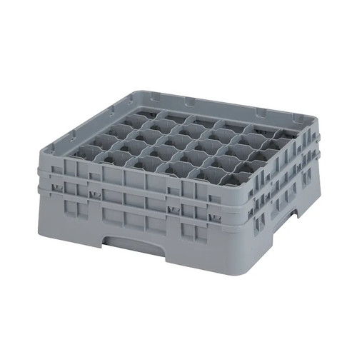 Cambro 36S434151 Camrack Glass Rack With (2) Soft Gray Extenders - 4 Cases