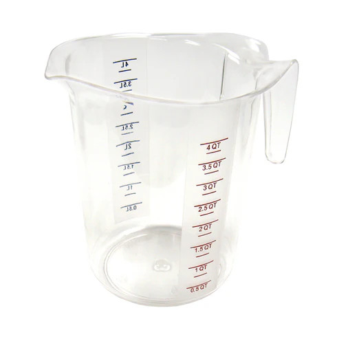 Winco PMCP-400 4 qt Polycarbonate Measuring Cup