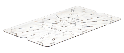 Cambro 10CWD135 Camwear Full Size Clear PolyCarbonate Drain Shelf - 6/Case