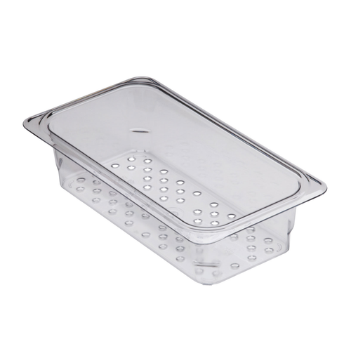 Cambro 33CLRCW135 Camwear 1/3 Size Clear Colander 3" Deep