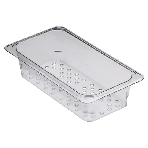 Cambro 33CLRCW135 Camwear 1/3 Size Clear Colander 3" Deep