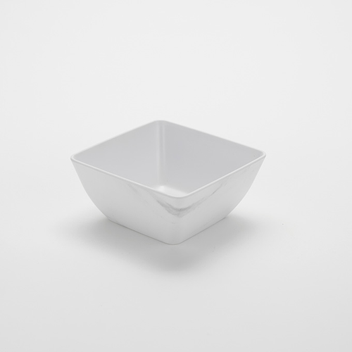 American Metalcraft MWMSQ7 54 Oz. Plastic White Marble Pattern Square Bowl