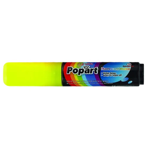 Winco MBPM-Y 0.06" Chisel Tip Neon Yellow Deluxe Plus Neon Marker