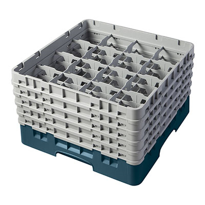 Cambro 16S958414 Camrack Glass Rack With (5) Soft Gray Extenders - 2 Cases