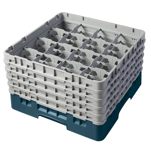 Cambro 16S958414 Camrack Glass Rack With (5) Soft Gray Extenders - 2 Cases