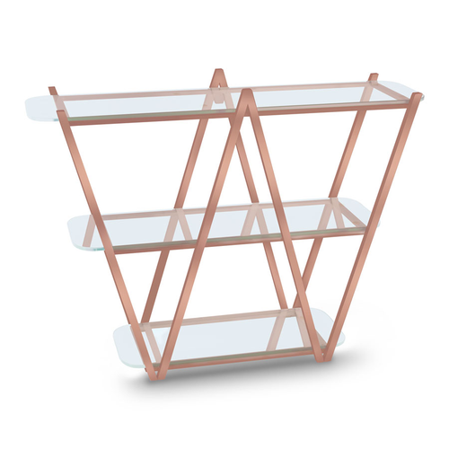 Eastern Tabletop ST1775CP 35"W x 11"D x 29-1/2"H Copper 18/10 Stainless Steel Tabletop Display