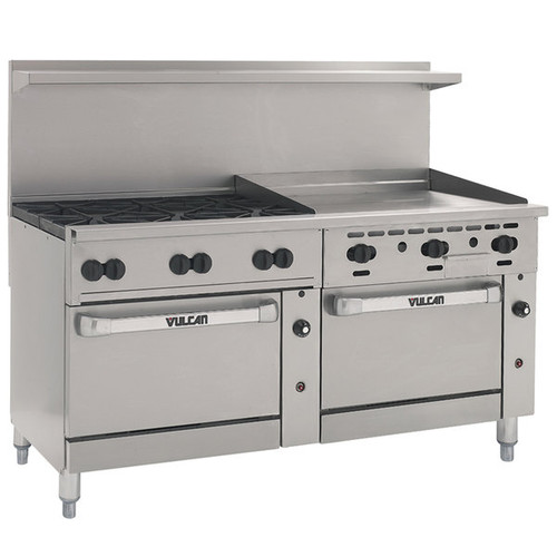 Vulcan 72RS-6B36GT 72" Gas Restaurant Range - 240,000 BTU