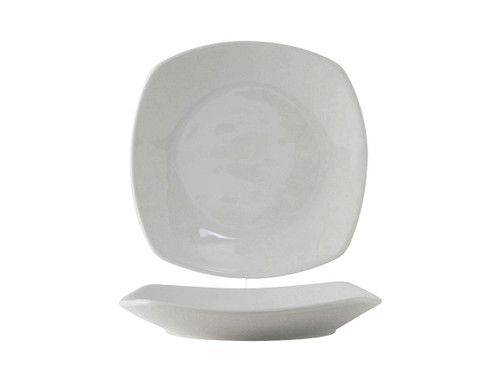 Tuxton BPH-105J 26 Oz. Porcelain Porcelain White Square Pasta Plate (1 Dozen)
