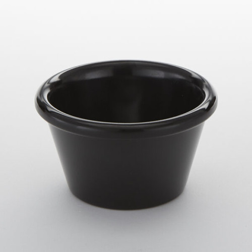 American Metalcraft MRS400BL 3.25" 4 Oz. Plastic Black Ramekin
