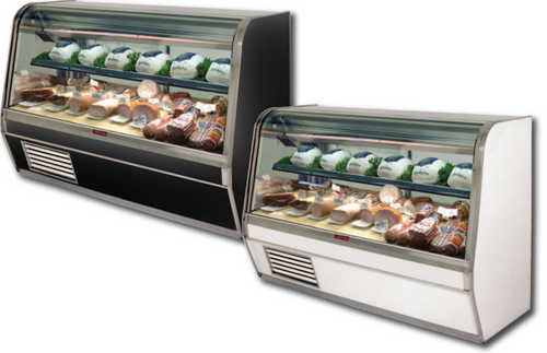 Howard McCray R-CDS32E-6C-S-LED 74"W Curved Glass Deli Meat & Cheese Service Case