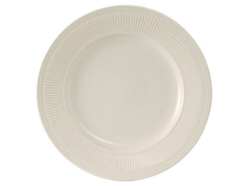 Tuxton HEA-110 11" Ceramic American White/Eggshell Round Plate (1 Dozen)
