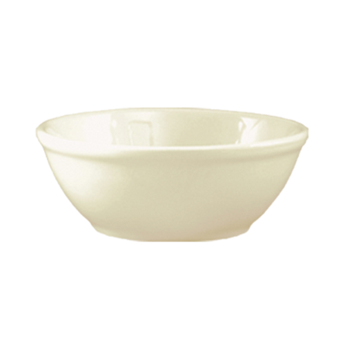 CAC China FR-15 5.63" Dia. 12.5 Oz. European White Ceramic Round Franklin Nappie (3 Dozen Per Case)