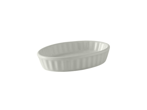 Tuxton BWK-0602 6 Oz. Ceramic White Oval Cre Brule (1 Dozen)