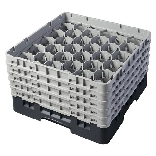 Cambro 30S958110 Camrack Glass Rack With (5) Soft Gray Extenders - 2 Cases