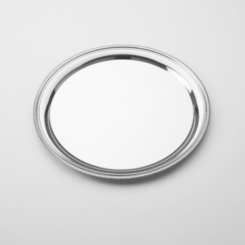 American Metalcraft SST12 12" Stainless Steel Round Royal Touch Serving Tray