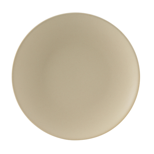 Tuxton VYA-090 Porcelain Matte Beige Round Plate (2 Dozen Per Case)