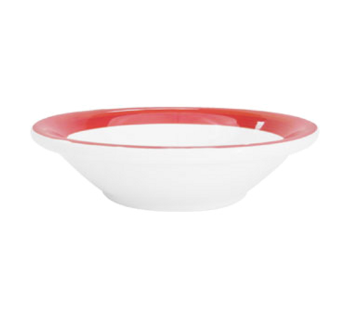 CAC China R-11-R 4.75 Oz. Red Ceramic Round Rainbow Fruit Dish (3 Dozen Per Case)