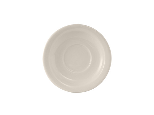 Tuxton TNR-002 5-1/2" Ceramic American White/Eggshell Round Saucer (3 Dozen Per Case)