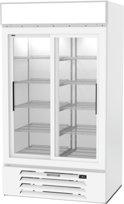 Beverage Air MMR38HC-1-W 43.5" W Two-Section Glass Door MarketMax Refrigerated Merchandiser