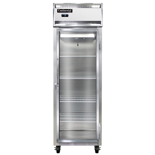 Continental Refrigerator 1FNGD 26" W One-Section Glass Door Freezer - 115 Volts