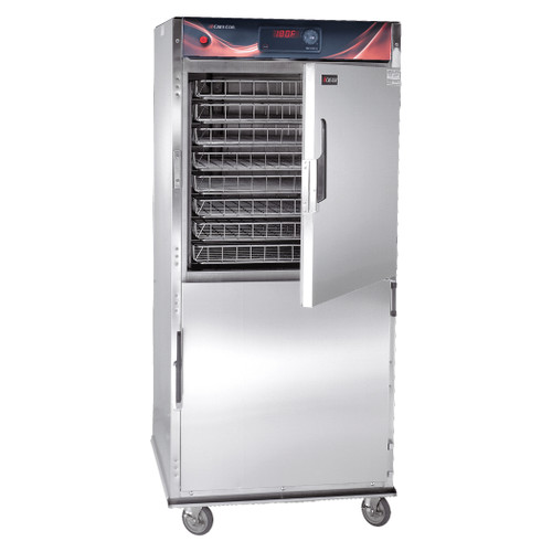 Cres Cor H137S1332D 35.5" W Stainless Steel 2-Compartment Insulated Mobile Heated Cabinet - 120 Volts