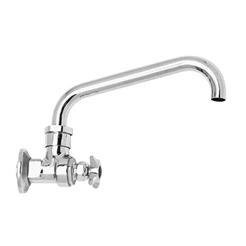 Fisher 49417 10" Control Swing Spout Stainless Steel Single Wall Mount Faucet