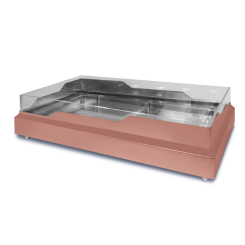 Eastern Tabletop RB3620CP Rectangular Stainless Steel Seafood/ Raw Bar 36 1/2"L x 20 3/4"W x 5"H