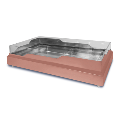 Eastern Tabletop RB3620CP Rectangular Stainless Steel Seafood/ Raw Bar 36 1/2"L x 20 3/4"W x 5"H