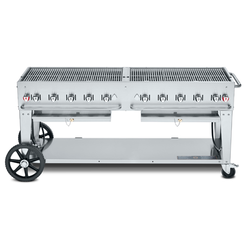 Crown Verity CV-MCB-72-SI50/100 81" Outdoor Charbroiler - 159,000 BTU