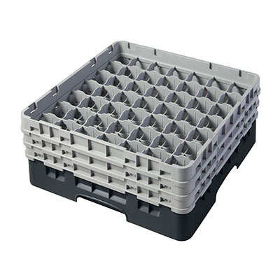 Cambro 49S638110 Camrack Glass Rack With (3) Soft Gray Extenders - 3 Cases