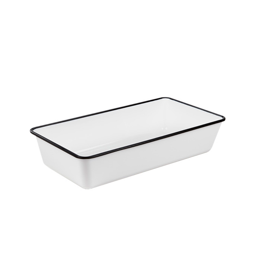 American Metalcraft MRW815 144 Oz. Plastic White Rectangular Endurance Bowl