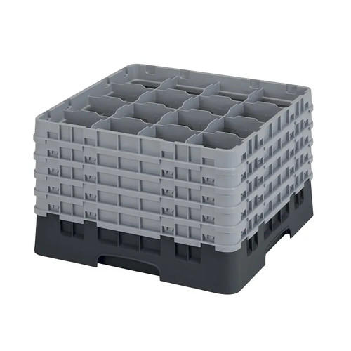 Cambro 16S1058110 Camrack Glass Rack With (5) Soft Gray Extenders - 2 Cases