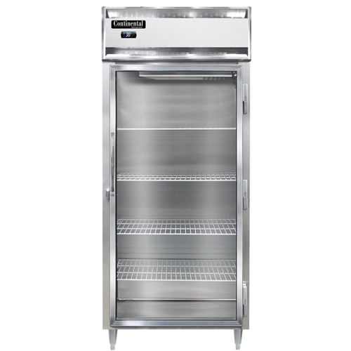 Continental Refrigerator D1RXNGD 36.25" W One-Section Glass Door Reach-In Designer Line Extra-Wide Refrigerator