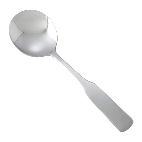 Winco 0016-04 6-1/8" 18/0 Stainless Steel Bouillon Spoon (Contains 1 Dozen)