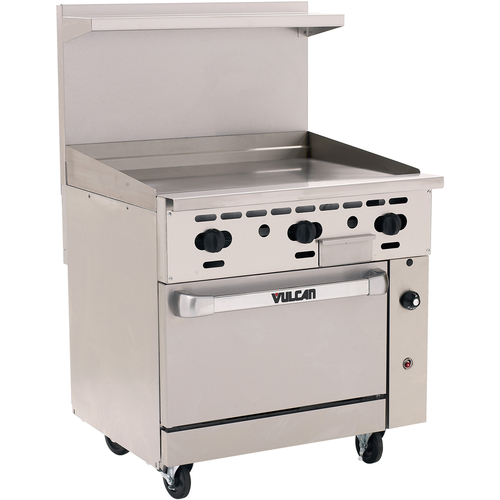 Vulcan 36S-36G 36" Gas Restaurant Range - 95,000 BTU