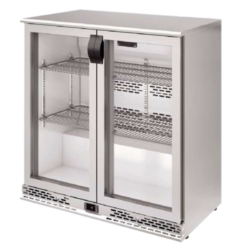 Infrico USA IMD-ERV25IIGD 35.5" W Stainless Steel Glass Door Refrigerated Back Bar Cooler - 115 Volts