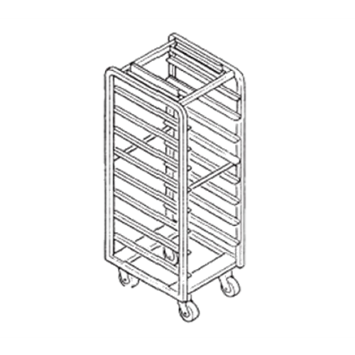 Baxter BDSRSB-12 12 Slides Stainless Steel Single End Load Rack