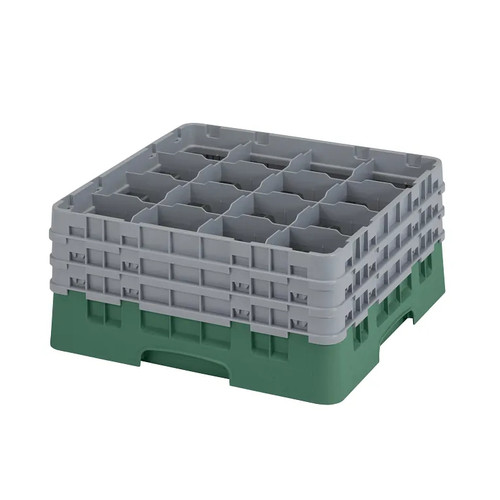 Cambro 16S738119 Camrack Glass Rack With (3) Soft Gray Extenders - 3 Cases