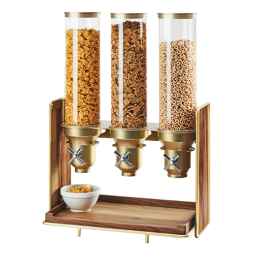 Cal-Mil 3720-46 Mid-Century Cereal Dispenser (3) 4-1/2L Capacity Cylinders 19-1/2"