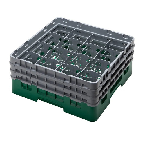 Cambro 16S638119 Camrack Glass Rack With (3) Soft Gray Extenders - 3 Cases