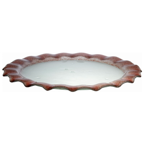 Eastern Tabletop 1650R
 19-1/2"
 Glass
 Burnt Red
 Round
 Kalydo Tray