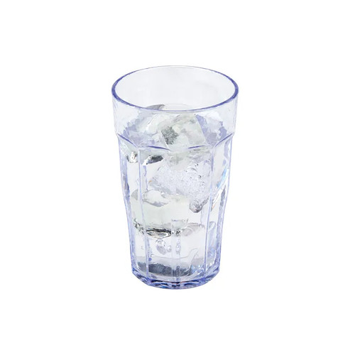 Cambro LT12152 12 Oz. Clear SAN Plastic Hammered Texture Laguna Tumbler