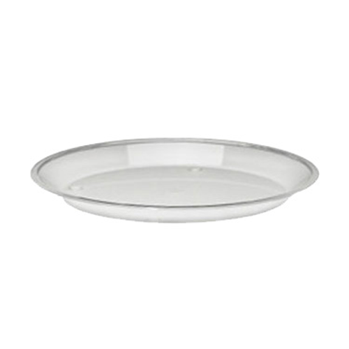 Cal-Mil 315-12-13 12" W x 1" H Black Round Turn N Serve Shallow Tray