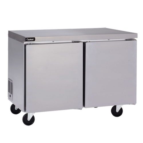 Delfield GUR48P-S 48"W One-Section Stainless Steel Door Reach-In Coolscapes Undercounter/Worktable Refrigerator