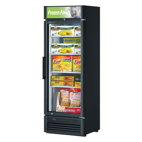 Turbo Air TGF-15SD-N 26.38"W One-Section Glass Door Super Deluxe Glass Merchandiser Freezer