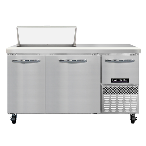 Continental Refrigerator RA60N8 60" W One Door Refrigerated Base Sandwich Unit